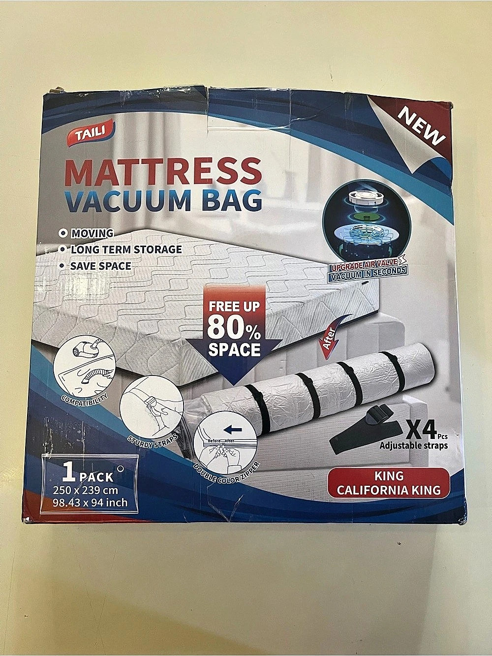 Mattress Vacuum Storage Bag,Easy Moving Storage,King/California King